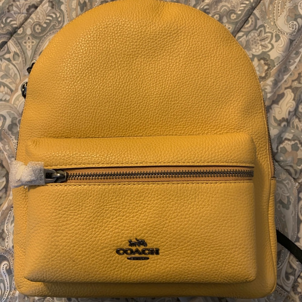 Coach Yellow Backpack
